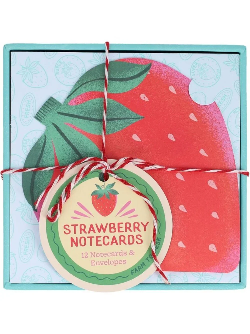 Strawberry Notecards - Cute Paper Stationery for Notes & Gifts, Eco-Friendly